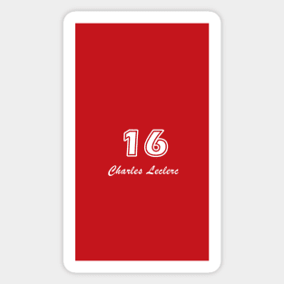 Charles Leclerc 16 minimalist number and name cover Sticker